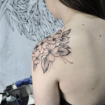 Tattoos - Shoulder Cap of Dogwood Flowers- Instagram @MichaelBalesArt - 129794